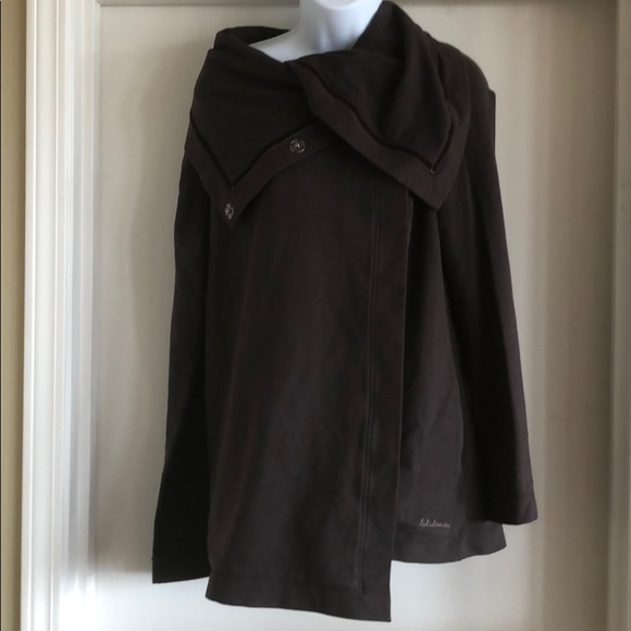 lululemon athletica Jackets & Blazers - RARE Lululemon Savasana Wrap-Branch Brown Size 8